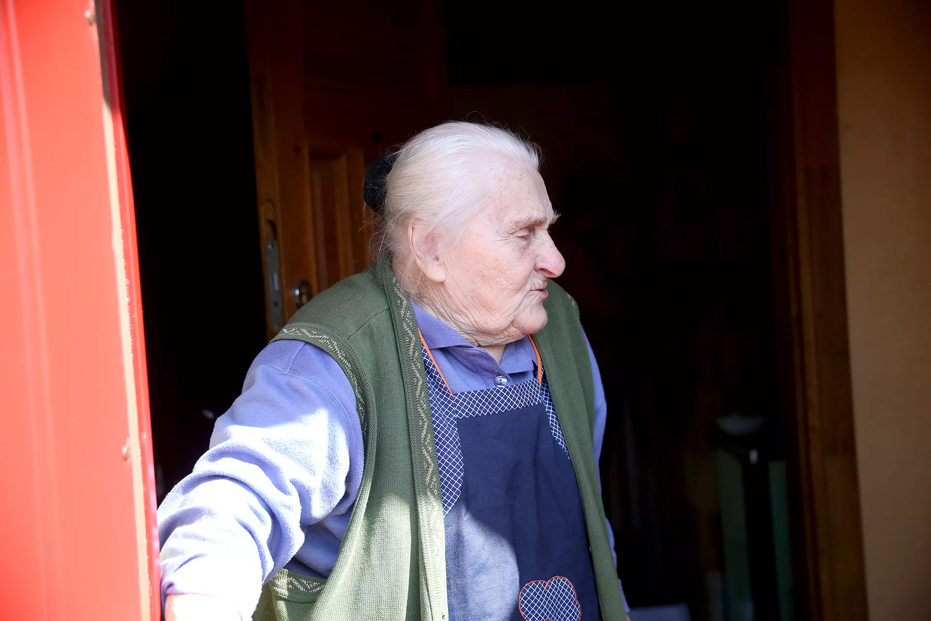 Sutinkame kaime jau daugybę metų gyvenančią garbaus amžiaus senjorę Aleksandrą. A. Barzdžiaus nuotr. 