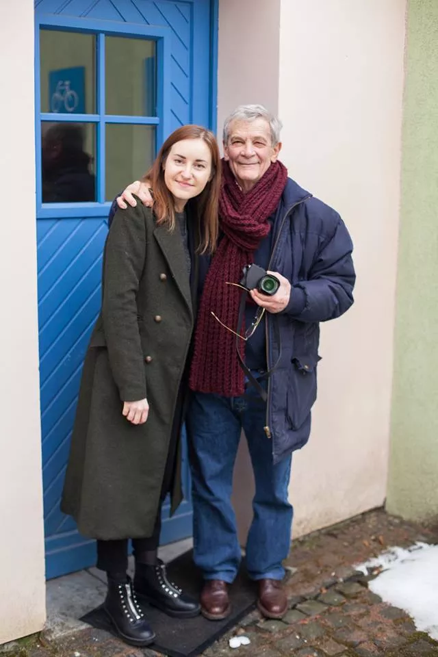 Su fotografu Andre Perlstein po interviu. J. Tamulevičiūtės nuotr.