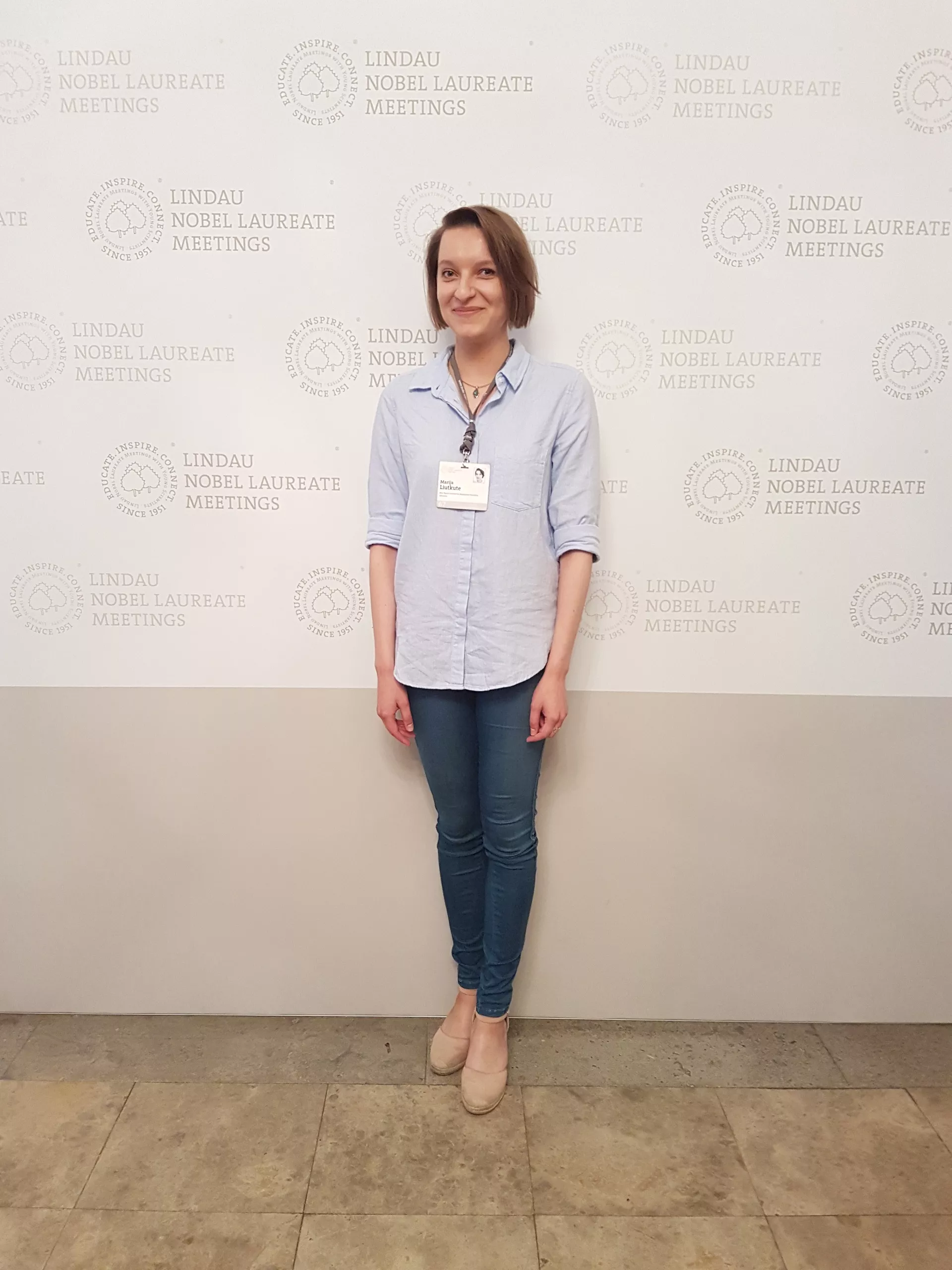 Marija džiaugiasi 2017 metais galėjusi dalyvauti Vokietijos Lindau miestelyje vykstančiuose tradiciniuose jaunųjų mokslininkų iš viso pasaulio susitikimuose su Nobelio premijos laureatais. Čia elitinei mokslo pasaulio publikai mūsų kraštietė pristatė savo mokslinio tyrimo kryptį. Asmeninio archyvo nuotr.