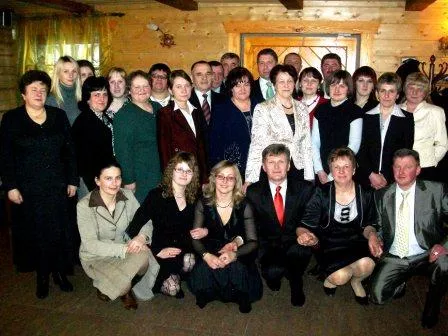 Irina Semaško su tuometinės Barskūnų pagrindinės mokyklos kolektyvu